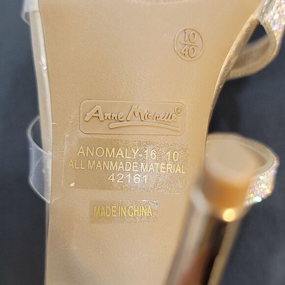 BRAND NEW ANNE KLEIN MULTI STRAP RHINESTONE HIGH HEEL STILETTO SANDAL G1 - Picture 14 of 15